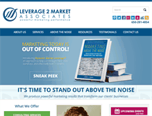 Tablet Screenshot of leverage2market.com